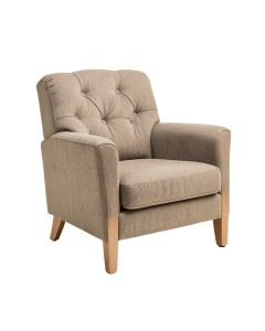 Finn 34 '' Wide Tufted Polyester Armchair (synthetic illustration; no displayed measurements)