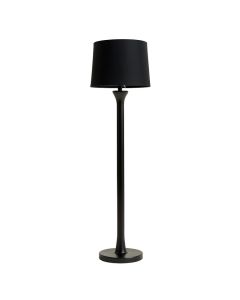 Dawn Bluff Floor Lamp With A Plain Fabric Shade - Black (synthetic illustration; no displayed measurements)
