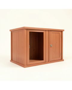 Hazel Branch Empty Furniture-Style Litter Enclosure - Terracotta (synthetic illustration; no displayed measurements)