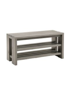 Laurel Edge Shoe Storage Bench - Gray