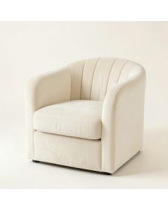 Dawn Bluff Upholstered Armchair - Ivory (synthetic illustration; no displayed measurements)