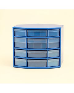 Dawn Edge Small-Parts Storage Drawer Cabinet - Blue (synthetic illustration; no displayed measurements)