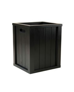 Pine Bluff Closed Outdoor Storage Box - Black (synthetic illustration; no displayed measurements)