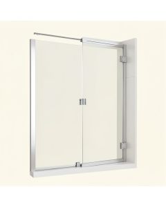 Elan 68 '' W X 74 '' H Single Sliding Frameless Shower Door With Rollerdisk™ Technology (synthetic illustration; no displayed measurements)