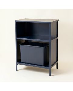 Sage Bend Freestanding Pull-Out Hamper Cabinet - Navy (synthetic illustration; no displayed measurements)