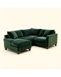 Ahadzi 109 '' Wide Velvet Left Hand Facing Sofa & Chaise (synthetic illustration; no displayed measurements)