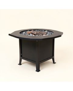 Hamilton Steel Wood Burning Fire Pit Table (synthetic illustration; no displayed measurements)