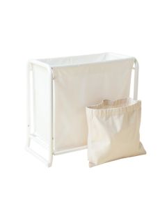 Pine Bridge Laundry Sorting Station With Plain Removable Bags - White (synthetic illustration; no displayed measurements)