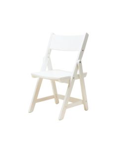 Reed Bend Folding Outdoor Chair - White