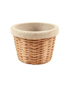 Giesen Basket Cast Stone Small Pot Planter