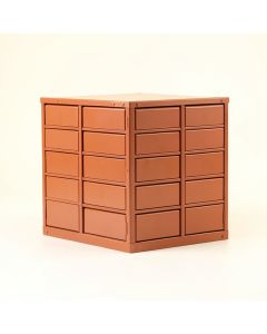 Harbor Dale Small-Parts Storage Drawer Cabinet - Terracotta (synthetic illustration; no displayed measurements)