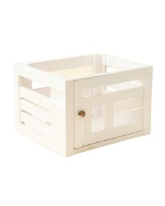 Cliff Dale Empty Furniture-Style Pet Crate - White (synthetic illustration; no displayed measurements)