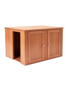 Clay Dell Empty Furniture-Style Litter Enclosure - Terracotta (synthetic illustration; no displayed measurements)