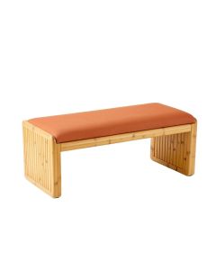 Ash Crest Indoor Bench - Terracotta (synthetic illustration; no displayed measurements)