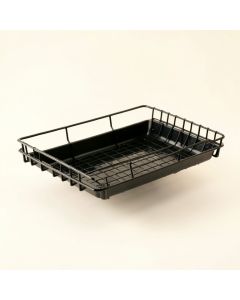 River Brook Empty Under-Desk Cable Tray - Black (synthetic illustration; no displayed measurements)
