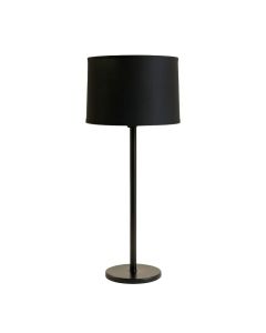 Fern Bend Floor Lamp With A Plain Fabric Shade - Black (synthetic illustration; no displayed measurements)