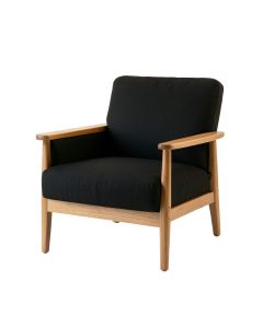 Bay Branch Upholstered Armchair - Black (synthetic illustration; no displayed measurements)