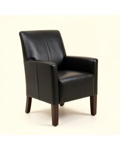 Jabre Faux Leather Upholstered Dining Chair In Black (synthetic illustration; no displayed measurements)