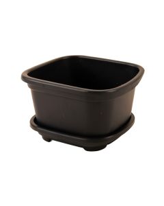 Juniper Branch Empty Raised Planter - Black