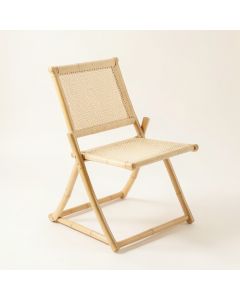 Hazel Bend Folding Outdoor Chair - Cream (synthetic illustration; no displayed measurements)