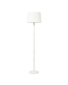 Aspen Branch Floor Lamp With A Plain Fabric Shade - White (synthetic illustration; no displayed measurements)