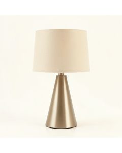 Glen Bluff Table Lamp With A Plain Fabric Shade - Beige (synthetic illustration; no displayed measurements)