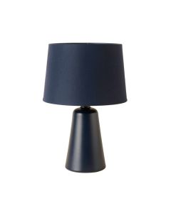 Meadow Crossing Table Lamp With A Plain Fabric Shade - Navy