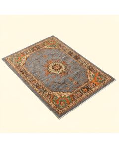 Hillsby Oriental Gray/Orange/Teal Area Rug (synthetic illustration; no displayed measurements)