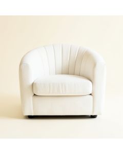 Birch Edge Upholstered Armchair - White (synthetic illustration; no displayed measurements)