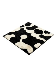 Nuran Abstract Tufted Wool/Cotton Black/Ivory Area Rug