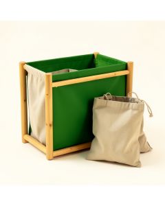 Cedar Dale Laundry Sorting Station With Plain Removable Bags - Green (synthetic illustration; no displayed measurements)