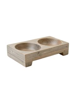 Ridge Dale Pet Feeding Stand With Two Plain Empty Bowls - Gray (synthetic illustration; no displayed measurements)