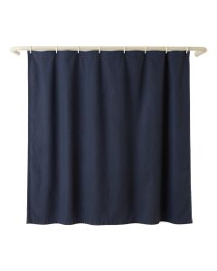 Juniper Arc Shower Curtain Hanging Flat From A Plain Rod (synthetic illustration; no displayed measurements)