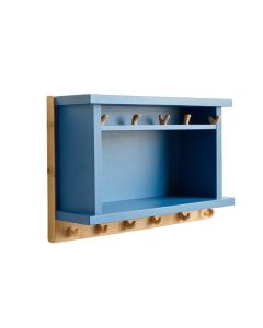 Linden Crossing Wall-Mounted Entryway Organizer Shelf - Blue