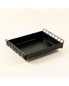Brook Branch Empty Under-Desk Cable Tray - Black (synthetic illustration; no displayed measurements)