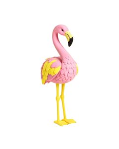 Standing Feathered Flamingo Decoration
