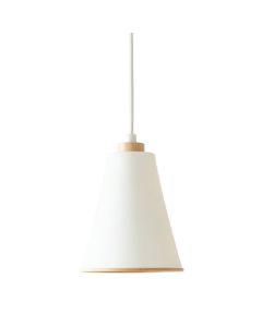 Reed Crossing Pendant Light Suspended From One Plain Cable - White