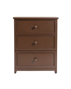 Bette 3 - Drawer Nightstand In Brown