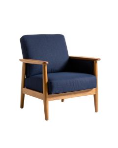 Slate Branch Upholstered Armchair - Navy (synthetic illustration; no displayed measurements)