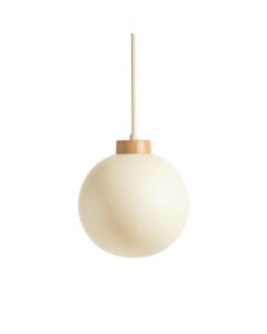 Cove Bend Pendant Light Suspended From One Plain Cable - Cream (synthetic illustration; no displayed measurements)