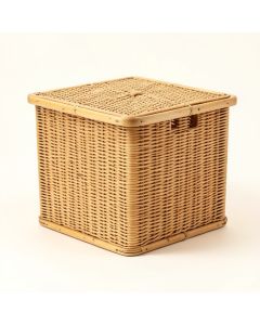 Bamboo Rectangular Laundry Hamper (synthetic illustration; no displayed measurements)