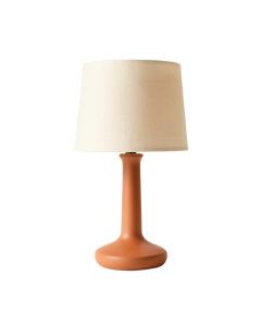 Laurel Bluff Table Lamp With A Plain Fabric Shade - Terracotta (synthetic illustration; no displayed measurements)