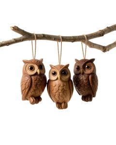 Hanging Baby Owlets On A Branch
