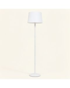 Pine Canyon Floor Lamp With A Plain Fabric Shade - White (synthetic illustration; no displayed measurements)