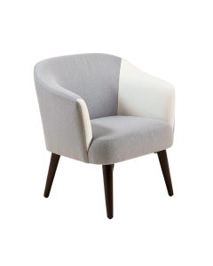 Angelyn Cotton Upholstered Parsons Chair In Gray/White (synthetic illustration; no displayed measurements)