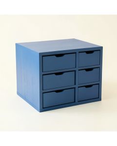 Rowan Edge Small-Parts Storage Drawer Cabinet - Blue (synthetic illustration; no displayed measurements)