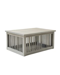Fern Crest Empty Furniture-Style Pet Crate - Gray