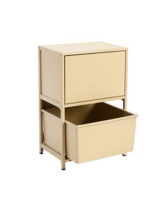 Birch Bridge Freestanding Pull-Out Hamper Cabinet - Beige (synthetic illustration; no displayed measurements)