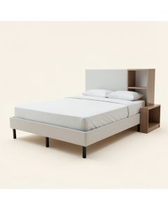 Body Caspian Twin Platform Bed With Bookcase (synthetic illustration; no displayed measurements)