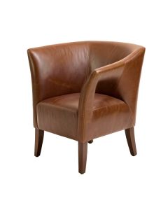 Marr Genuine Leather Upholstered Dining Chair